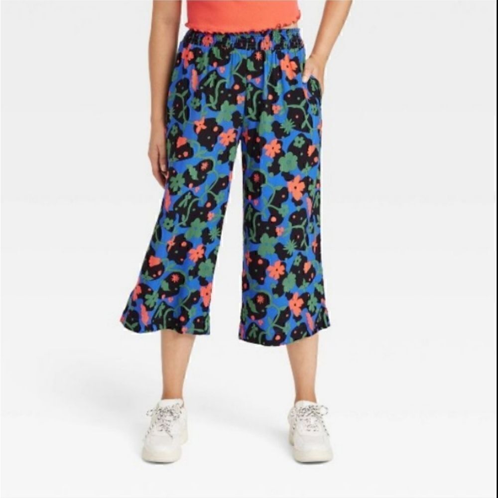 EC TARGET LATINO HERITAGE MONTH FLORAL PALAZZO PANTS W/POCKETS SZ.S